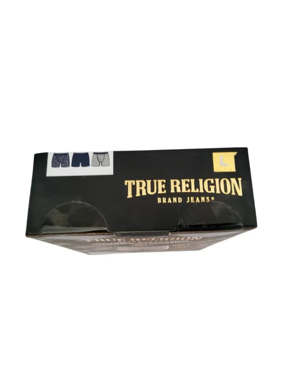 True Religion Mens 3-Pack Fly Front Boxer Briefs Premium Cotton Stretch Size L